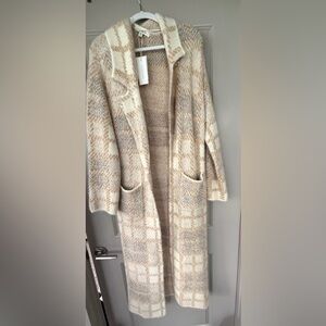 LSPACE  *NWT* Plaid Beige Women's Sweater Coat
